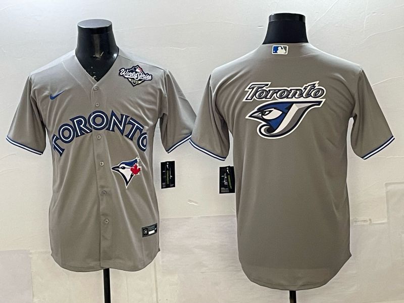 Men 2025 Nike Toronto Blue Jays Blank Grey Game MLB Jersey 07